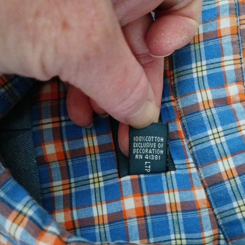Ralph Lauren Mens XXL Blue Orange Plaid Cotton Long Sleeve Button Down Shirt - Picture 4 of 7